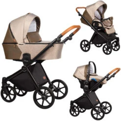 Baby Merc Mango Beige Kinderwagen Incl. Autostoel M/MO02B