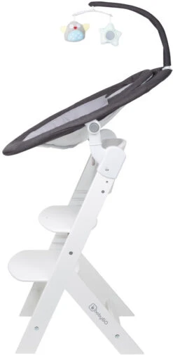 Babygo Homey Set Black/White Babyschommel En Kinderstoel 19014 -babyproducten babygo homey set dark greywhite babyschommel en kinderstoel 19014 4