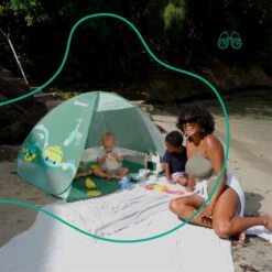 Badabulle Green Anti-UV Tent B038205 -babyproducten badabulle green anti uv tent b038205 6