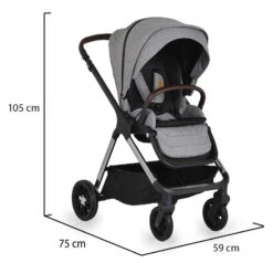 Cangaroo Empire Light Grey 3-in-1 Kinderwagen Incl. Autostoel -babyproducten cangaroo empire light grey 3 in 1 kinderwagen incl. autostoel 20