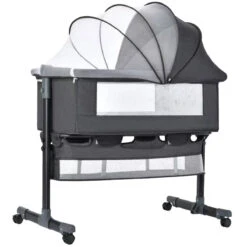 Eco Baby Donkergrijs Wieg Aan Bed FB5001