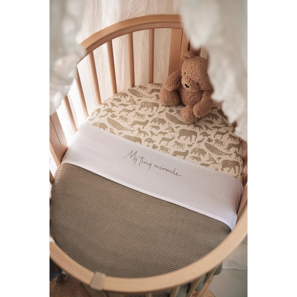 Jollein Basic Knit Olive Green 75 X 100 Cm Wiegdeken 516-511-67053 - Afbeelding 9