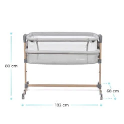 Kinderkraft Neste Air Grey Wieg Aan Bed KKLNEAIRGRY000 -babyproducten kinderkraft neste air grey wieg aan bed kklneairgry000 .8