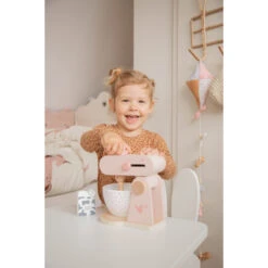 Label Label Roze Houten Keukenmixer LLWT-24937 -babyproducten llwt 24937 5420067924937 food processor pink 03