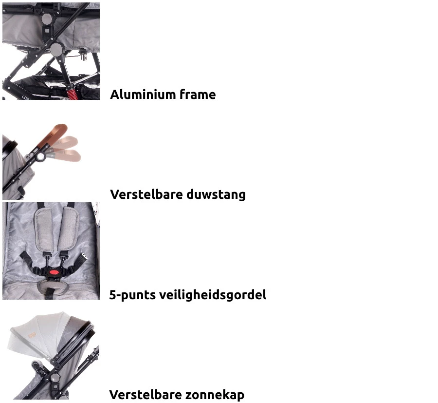 Lorelli Lora String Dots 3-in-1 Combi Kinderwagen Incl. Autostoel 1002128-2115D 14 Lorelli Lora String Dots 3-in-1 Combi Kinderwagen Incl. Autostoel 1002128-2115D - Afbeelding 14